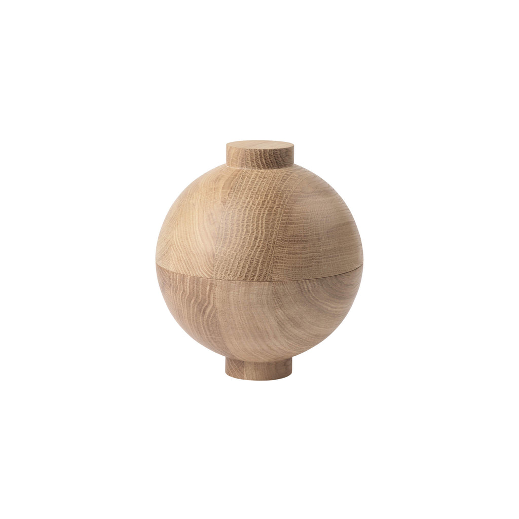 XL wooden sphere bedst sælgende lågkrukke dansk design