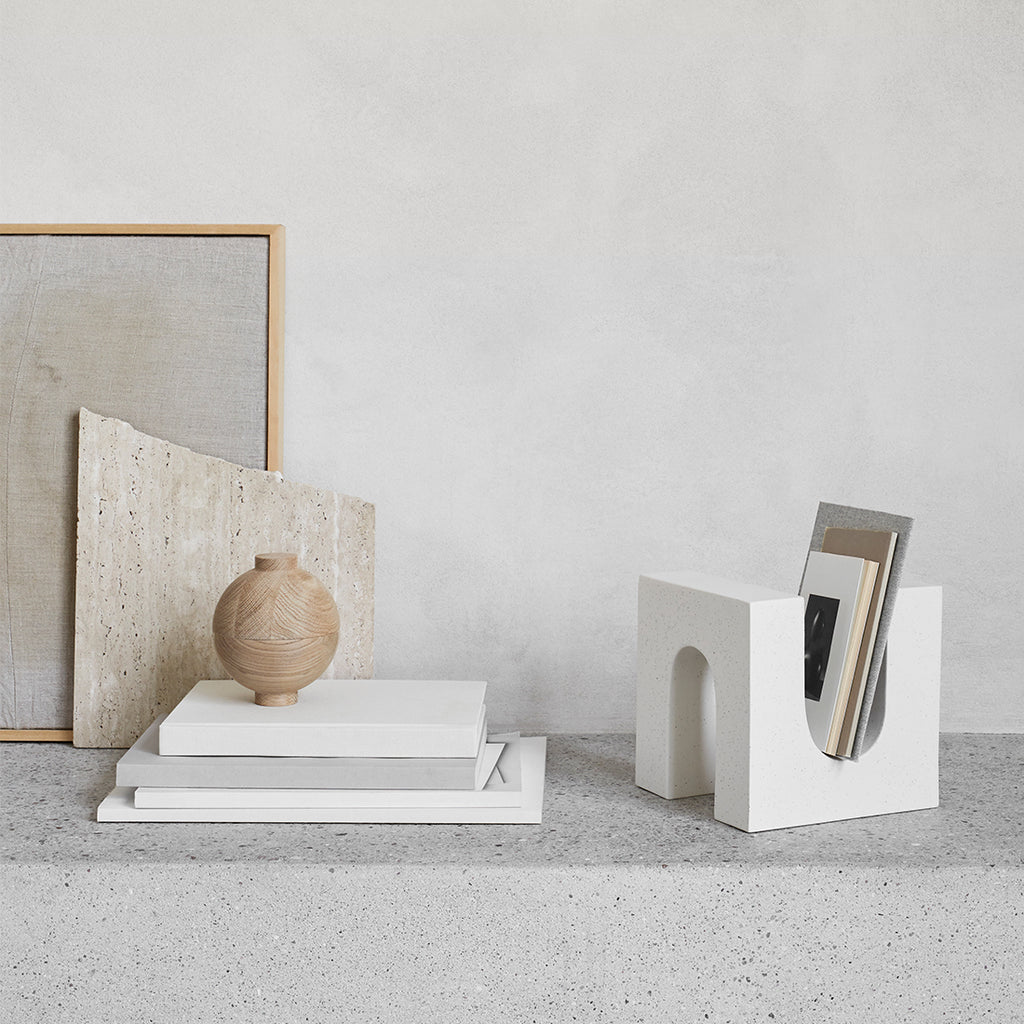 Design objekt dansk design hvid keramik skulptur kristina dam studio