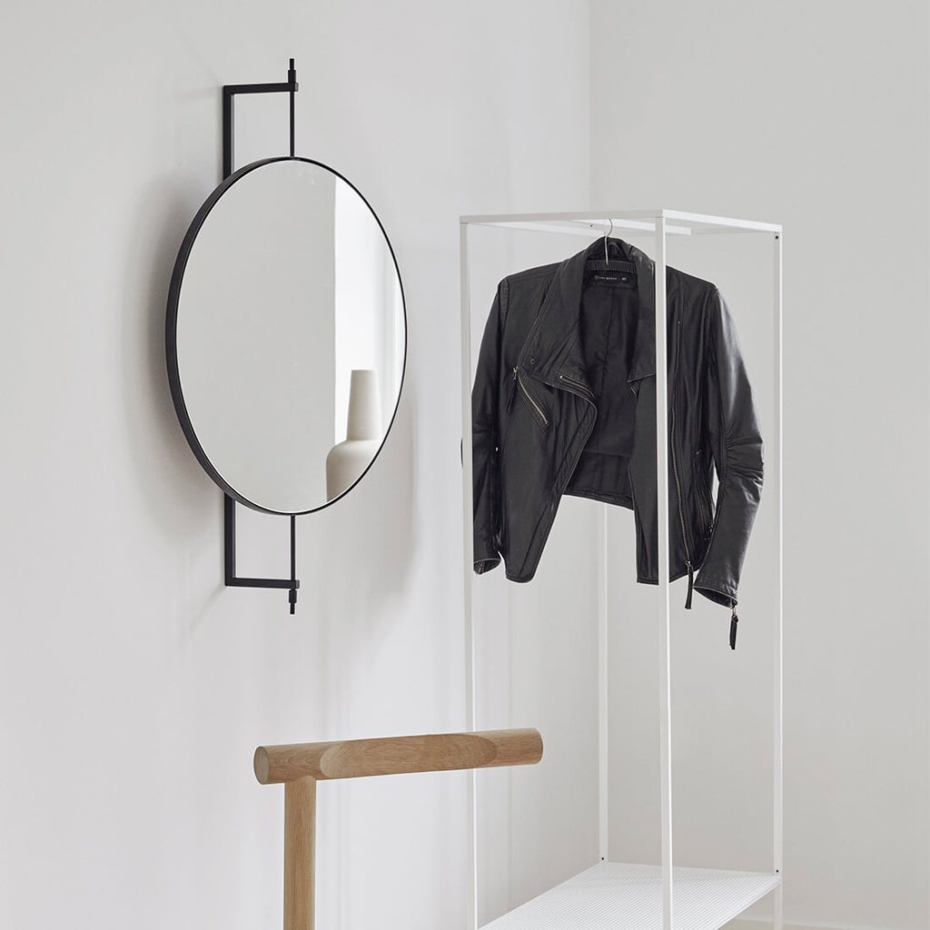kristina dam studio sort spejl rundt rotating mirror køb online