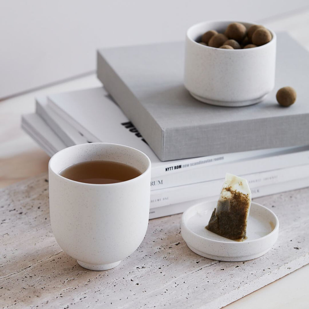 kristina dam studio japansk kaffekop og skålesæt hvid keramik setomono